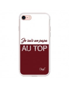 Coque iPhone 7/8 et SE 2020 Je suis un Papa au Top Rouge...