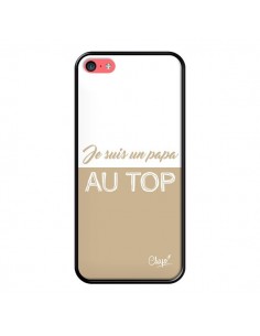 Coque iPhone 5C Je suis un Papa au Top Beige - Chapo