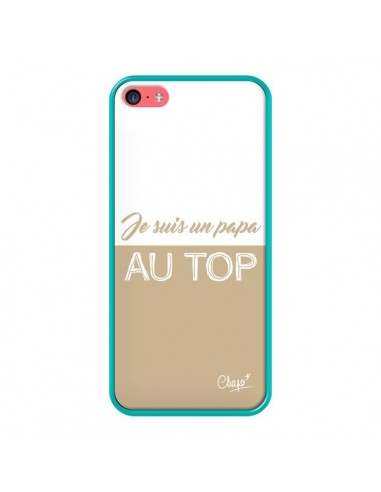 Coque iPhone 5C Je suis un Papa au Top Beige - Chapo