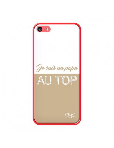 Coque iPhone 5C Je suis un Papa au Top Beige - Chapo