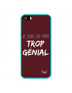 Coque iPhone 5/5S et SE Je suis un Papa trop Génial Rouge... 2