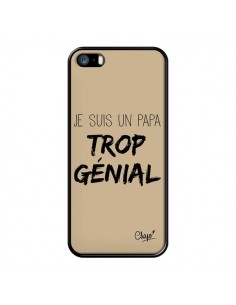Coque iPhone 5/5S et SE Je suis un Papa trop Génial Beige...