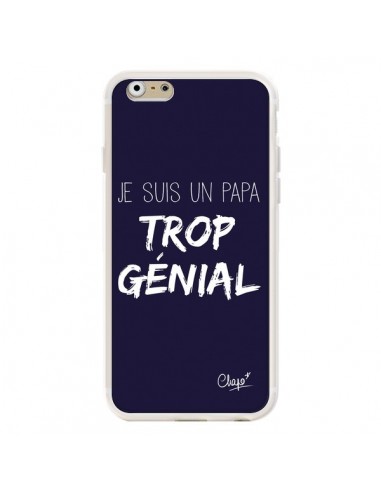 Coque iPhone 6 et 6S Je suis un Papa trop Génial Bleu Marine - Chapo