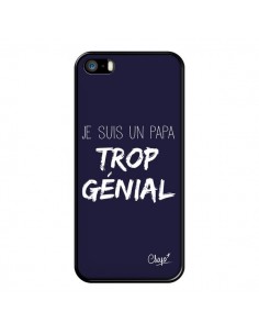 Coque iPhone 5/5S et SE Je suis un Papa trop Génial Bleu...
