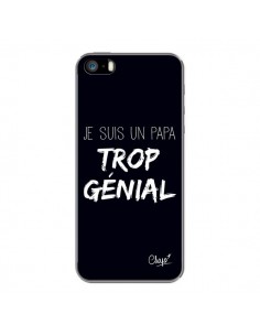 Coque iPhone 5/5S et SE Je suis un Papa trop Génial Noir... 2