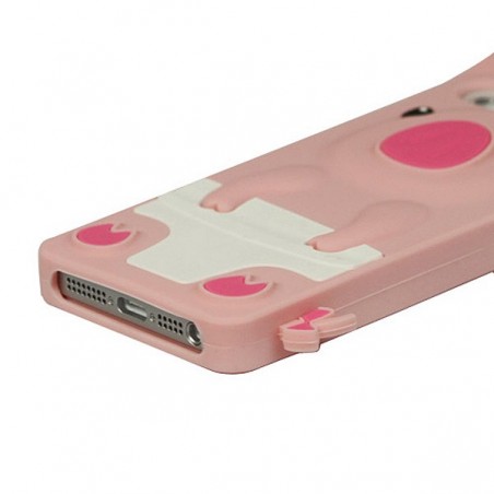 Coque Cochon Pig couronné en Silicone pour iPhone 5