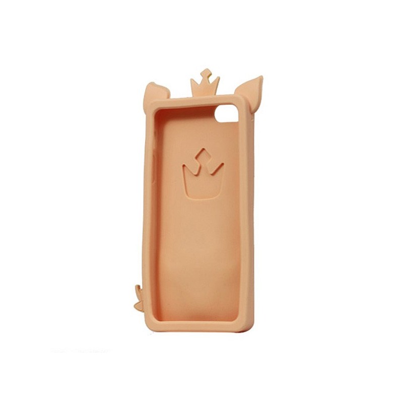 Coque Cochon Pig couronné en Silicone pour iPhone 5