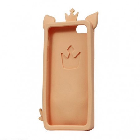 Coque Cochon Pig couronné en Silicone pour iPhone 5