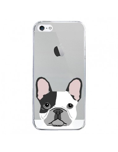 Coque iPhone 5/5S et SE Bulldog Français Chien Transparente - Pet Friendly