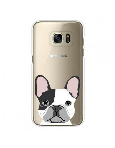 Coque Bulldog Français Chien Transparente pour Samsung Galaxy S7 Edge - Pet Friendly