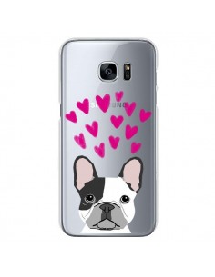 Coque Bulldog Français Coeurs Chien Transparente pour...