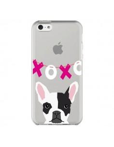 Coque iPhone 5C Bulldog Français XoXo Chien Transparente...