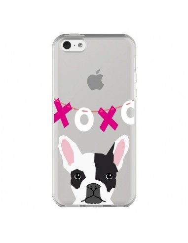 Coque iPhone 5C Bulldog Français XoXo Chien Transparente - Pet Friendly