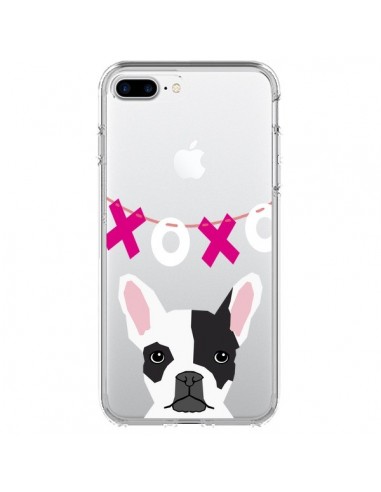 Coque iPhone 7 Plus et 8 Plus Bulldog Français XoXo Chien Transparente - Pet Friendly