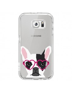 Coque Bulldog Français Lunettes Coeurs Chien Transparente...