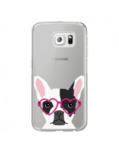 Coque Bulldog Français Lunettes Coeurs Chien Transparente...