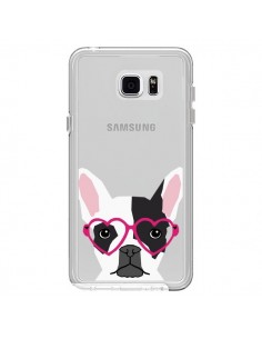 Coque Bulldog Français Lunettes Coeurs Chien Transparente...
