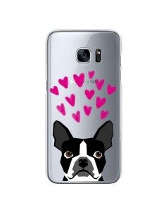 Coque Boston Terrier Coeurs Chien Transparente pour...