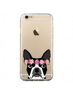 Coque iPhone 6 et 6S Boston Terrier Fleurs Chien...