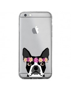 Coque iPhone 6 Plus et 6S Plus Boston Terrier Fleurs...
