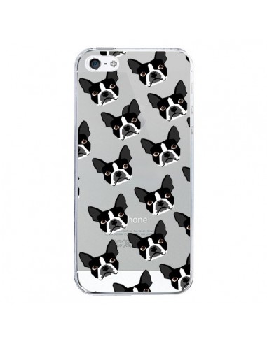 Coque iPhone 5/5S et SE Chiens Boston Terrier Transparente - Pet Friendly