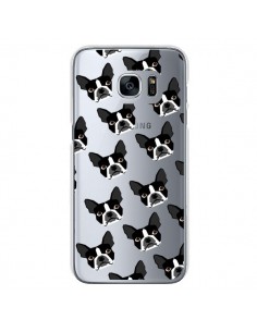 Coque Chiens Boston Terrier Transparente pour Samsung...