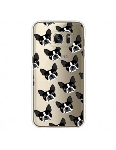 Coque Chiens Boston Terrier Transparente pour Samsung...