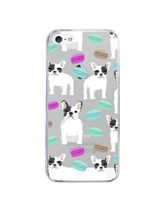 Coque iPhone 5/5S et SE Chiens Bulldog Français Macarons...