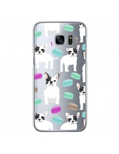 Coque Chiens Bulldog Français Macarons Transparente pour Samsung Galaxy S7 - Pet Friendly