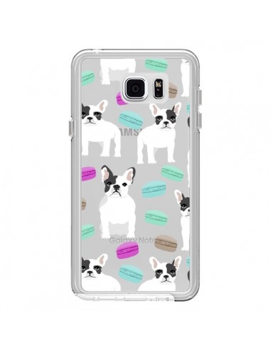 Coque Chiens Bulldog Français Macarons Transparente pour Samsung Galaxy Note 5 - Pet Friendly