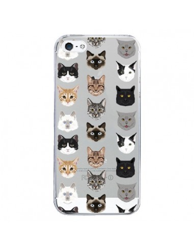 Coque iPhone 5/5S et SE Chats Transparente - Pet Friendly