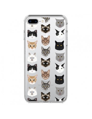 Coque iPhone 7 Plus et 8 Plus Chats Transparente - Pet Friendly