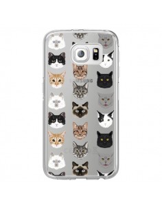 Coque Chats Transparente pour Samsung Galaxy S6 Edge -...