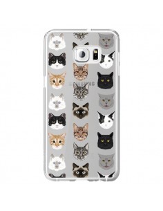 Coque Chats Transparente pour Samsung Galaxy S6 Edge Plus...