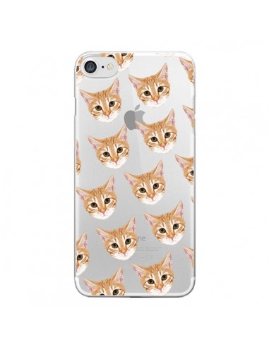 Coque iPhone 7/8 et SE 2020 Chats Beige Transparente - Pet Friendly