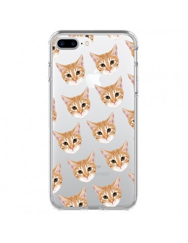 Coque iPhone 7 Plus et 8 Plus Chats Beige Transparente - Pet Friendly