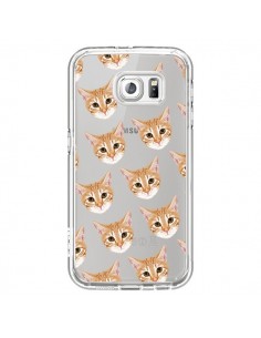Coque Chats Beige Transparente pour Samsung Galaxy S6 -...