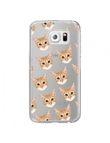 Coque Chats Beige Transparente pour Samsung Galaxy S6 Edge - Pet Friendly