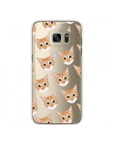 Coque Chats Beige Transparente pour Samsung Galaxy S7 Edge - Pet Friendly