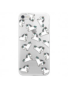 Coque iPhone 7/8 et SE 2020 Licorne Crinière Transparente...