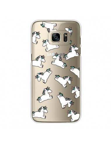 Coque Licorne Crinière Transparente pour Samsung Galaxy S7 Edge - Nico