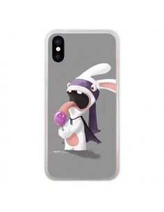 Coque iPhone X et XS Lapin Crétin Sucette - Bertrand...