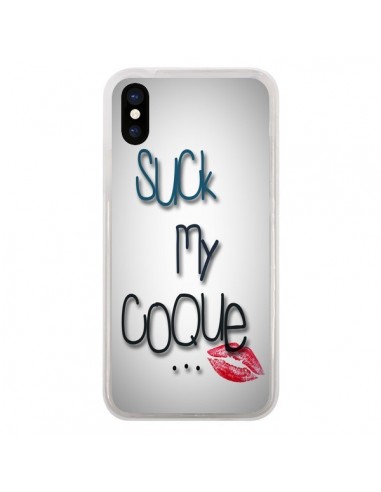 Coque iPhone X et XS Suck my coque Lips Bouche Lèvres - Bertrand Carriere