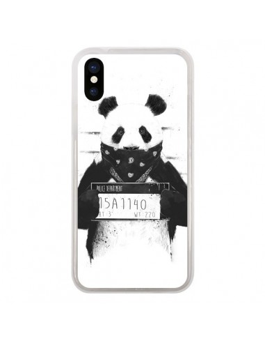 Coque iPhone X et XS Bad Panda Prison - Balazs Solti
