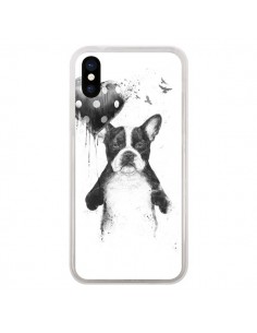 Coque iPhone X et XS Lover Bulldog Chien Dog My Heart...