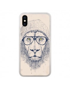 Coque iPhone X et XS Cool Lion Lunettes - Balazs Solti