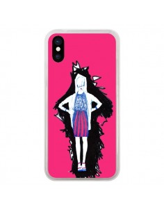 Coque iPhone X et XS Lola Femme Fashion Mode Rose - Cécile