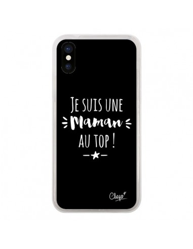 Coque iPhone X et XS Je suis une Maman au Top - Chapo