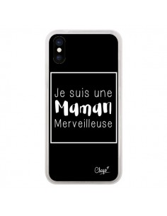 Coque iPhone X et XS Je suis une Maman Merveilleuse - Chapo