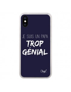 Coque iPhone X et XS Je suis un Papa trop Génial Bleu...